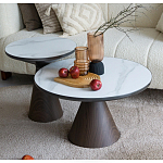 Столик журнальный круглый на конусовидном металлическом основании Sustainability варинант исполнения - 2 | Loft Concept в Рязани