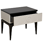 Тумбочка прикроватная с ящиком черно-серого цвета Noble Nightstand варинант исполнения - 2 | Loft Concept в Рязани