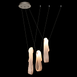 Подвесной светильник белого цвета с 3-мя изогнутыми плафонами Flow Loop варинант исполнения - 3 | Loft Concept в Рязани