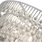 Люстра подвесная круглая с молочными стеклянными подвесками в форме капель Droplet Chandelier варинант исполнения - 3 | Loft Concept в Рязани