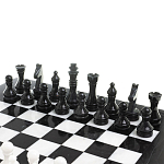 Шахматы классические с черной доской из натурального камня Мрамор Decorative Thematic Chess варинант исполнения - 3 | Loft Concept в Рязани
