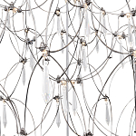 Люстра с тонким металлическим каркасом цвета хром Quasar варинант исполнения - 4 | Loft Concept в Рязани