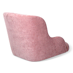 Стул с мягкой розовой обивкой из велюра и подъемно-поворотным механизмом на черных колесиках Harper Pink варинант исполнения - 3 | Loft Concept в Рязани