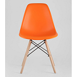 Пластиковый стул на ножках из массива бука Eames Orange варинант исполнения - 4 | Loft Concept в Рязани