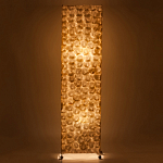 Торшер из перламутра на металлическом каркасе Indonesian Tower 3 варинант исполнения - 4 | Loft Concept в Рязани