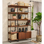 Стеллаж из орехового дерева Olson Rack варинант исполнения - 6 | Loft Concept в Рязани