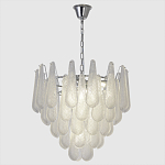 Люстра с подвесками из рифленного стекла в форме капель Textured Glass Chandelier варинант исполнения - 1 | Loft Concept в Рязани