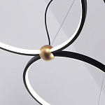 Люстра подвесная светодиодная черный металл Ring Horizontal варинант исполнения - 14 | Loft Concept в Рязани