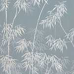 Обои ручная роспись Distant Bamboo Special Colourway on Azure Cobalt painted Xuan paper варинант исполнения - 2 | Loft Concept в Рязани