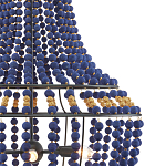 Люстра каплевидной формы декорированная синими и золотыми бусинами Blue Beads варинант исполнения - 1 | Loft Concept в Рязани