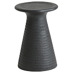 Круглый приставной столик из массива манго Piero Black Side Table варинант исполнения - 1 | Loft Concept в Рязани