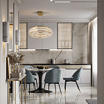 Круглая люстра с хрустальным декором Langlais Crystal Brass Chandelier варинант исполнения - 3 | Loft Concept в Рязани