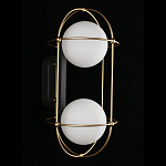 Бра настенное с 2 белыми плафонами Karina варинант исполнения - 3 | Loft Concept в Рязани