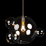 Подвесной светильник со стеклянными плафоном в виде шара и золотыми деталями & Coombes варинант исполнения - 3 | Loft Concept в Рязани