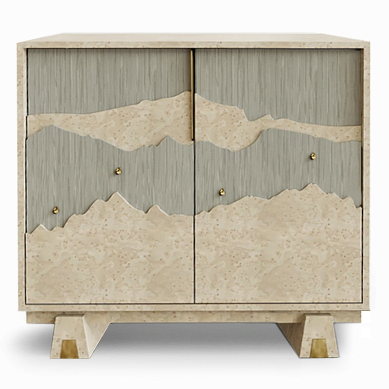 Буфет Okinawa Taupe  Бежевый Серый Золотой в Рязани | Loft Concept 