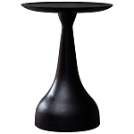 Приставной круглый столик из массива акации Veras Black Side Table варинант исполнения - 1 | Loft Concept в Рязани