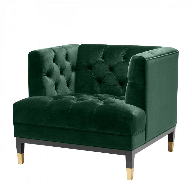 Кресло Eichholtz Chair Castelle Green Зеленый Черный Латунь Кресло Eichholtz Chair Castelle Green Зеленый Черный Латунь в Рязани | Loft Concept