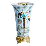 Ваза из фарфора с бронзовыми элементами Tropical Garden варинант исполнения - 1 | Loft Concept в Рязани