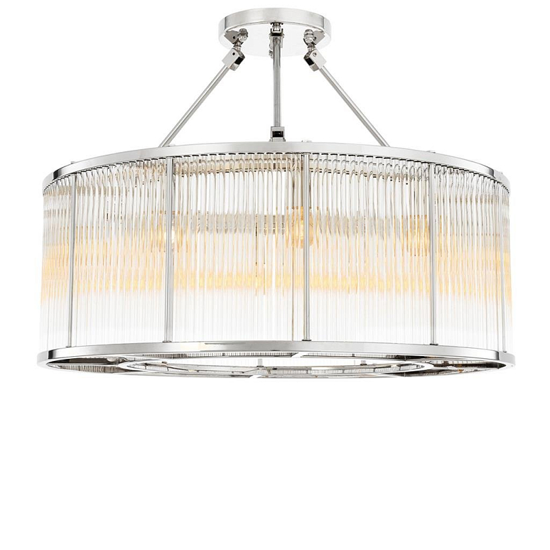 Потолочный светильник Ceiling Lamp Bernardi Nickel Никель Прозрачное Стекло Потолочный светильник Ceiling Lamp Bernardi Nickel Никель Прозрачное Стекло в Рязани | Loft Concept