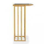 Консоль с чёрной столешницей и золотым фигурным основанием Cosmo варинант исполнения - 3 | Loft Concept в Рязани