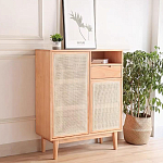 Комод с плетеными дверками и открытой нишей  с ящиком Dora Sideboard варинант исполнения - 2 | Loft Concept в Рязани