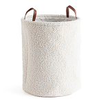 Корзина для белья из ткани букле Boucle Organizers Round варинант исполнения - 1 | Loft Concept в Рязани