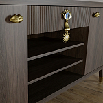 Комод-буфет Elsa Dreams Walnut с открытыми полками   варинант исполнения - 2 | Loft Concept в Рязани