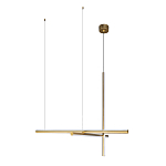 Люстра с 3-мя  пересекающимися цилиндрическими плафонами на тонких тросах Trumpet tube варинант исполнения - 6 | Loft Concept в Рязани