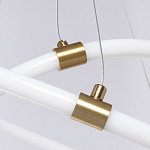 Люстра подвесная с двумя пересекающимися белыми светодиоидными кольцами Luke Lampco Tracer Lamp варинант исполнения - 6 | Loft Concept в Рязани