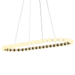 Люстра подвесная светодиодная с круглыми плафонами белого цвета PEARLS Suspension 100  варинант исполнения - 3 | Loft Concept в Рязани