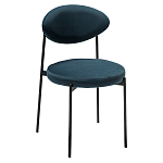 Стул металлический с мягкой спинкой и сиденьем из велюра Alfie Chair варинант исполнения - 3 | Loft Concept в Рязани