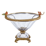 Чаша из прозрачного стекла с бронзовым рельефным ободком Eden Garden варинант исполнения - 1 | Loft Concept в Рязани