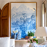 Обои ручная роспись Le Brésil Mer Bleue варинант исполнения - 3 | Loft Concept в Рязани