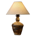 Настольная лампа с керамическим фактурным основанием и тканевым абажуром Eastern Tale варинант исполнения - 6 | Loft Concept в Рязани