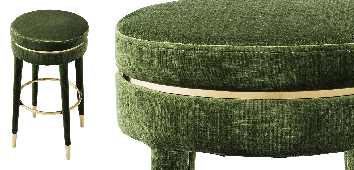 Барный стул Eichholtz Bar Stool Parisian green Барный стул Eichholtz Bar Stool Parisian green - Loft-Concept в Рязани