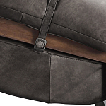 Кресло Duncan винтажная черная кожа варинант исполнения - 5 | Loft Concept в Рязани