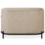 Банкетка овальная бежевый велюр на 4-х металлических ножках черного цвета SANJAY варинант исполнения - 2 | Loft Concept в Рязани