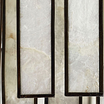 Потолочный светильник с подвесами из перламутра Unique Shine Effect варинант исполнения - 1 | Loft Concept в Рязани