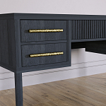 Большой Рабочий стол Primo с 5 выдвижными ящиками Черный дуб варинант исполнения - 6 | Loft Concept в Рязани