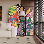 Ширма цветочный принт Colored Partition варинант исполнения - 1 | Loft Concept в Рязани