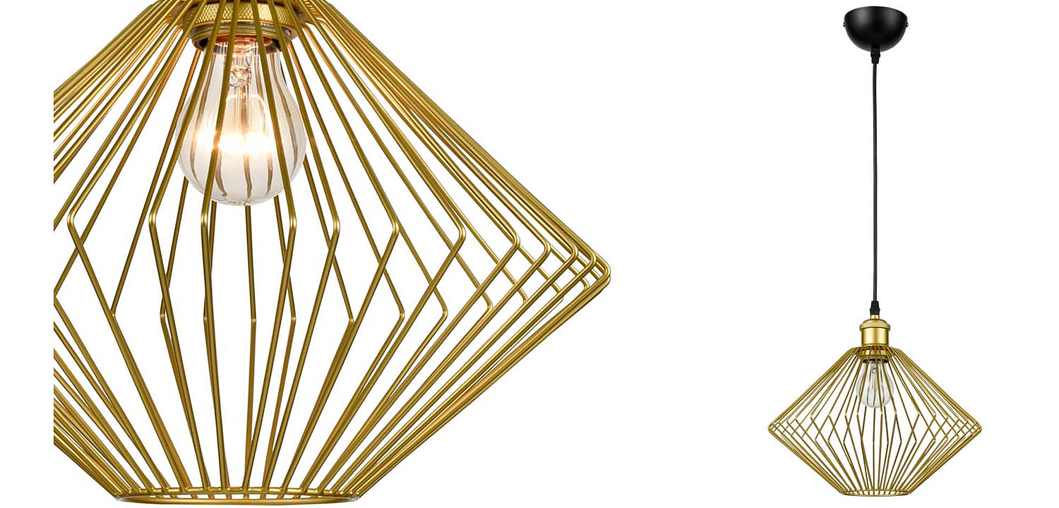 Подвесной светильник Loft Wire Cage gold Подвесной светильник Loft Wire Cage gold - Loft-Concept в Рязани