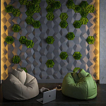 Гипсовая 3D Панель M-30 варинант исполнения - 1 | Loft Concept в Рязани