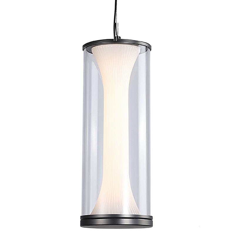 Подвесной светильник со стеклянным плафоном Trina Flask Black Hanging Lamp Прозрачное Стекло Белый Черный матовый Подвесной светильник со стеклянным плафоном Trina Flask Black Hanging Lamp Прозрачное Стекло Белый Черный матовый в Рязани | Loft Concept