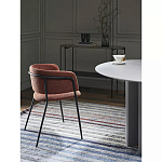Стул полукруглый мягкий с буклированной обивкой Chair with Boucle Upholstery варинант исполнения - 4 | Loft Concept в Рязани