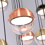 Люстра каскадная с черным круглым основанием 27 подвесов Celestial Waltz варинант исполнения - 3 | Loft Concept в Рязани