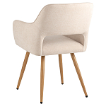 Стул в рогожке бежевого цвета NEASAN STOOL варинант исполнения - 4 | Loft Concept в Рязани