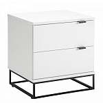 Тумба прикроватная белая с ящиками Strict Lines варинант исполнения - 1 | Loft Concept в Рязани