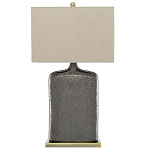 Настольная лампа керамическая с тканевым прямоугольным абажуром Flask варинант исполнения - 4 | Loft Concept в Рязани