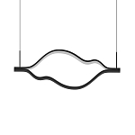 Подвесной светильник волнообразный изогнутый черного цвета 4000К Spiral Lighting варинант исполнения - 1 | Loft Concept в Рязани
