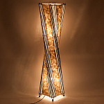 Торшер из перламутра на металлическом каркасе Indonesian Wave варинант исполнения - 4 | Loft Concept в Рязани